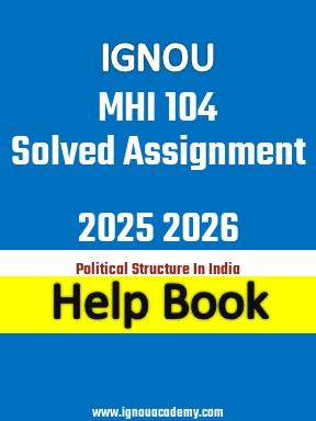 IGNOU MHI 104 Solved Assignment 2025 2026